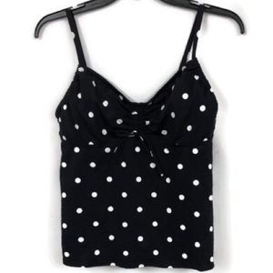 Lands End Tankini polka dot tankini top